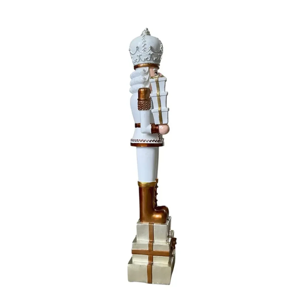 Gold & White Christmas Nutcracker King w/ Gifts 20